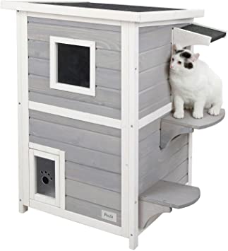 Petsfit 2-Story Weatherproof Outdoor cat house